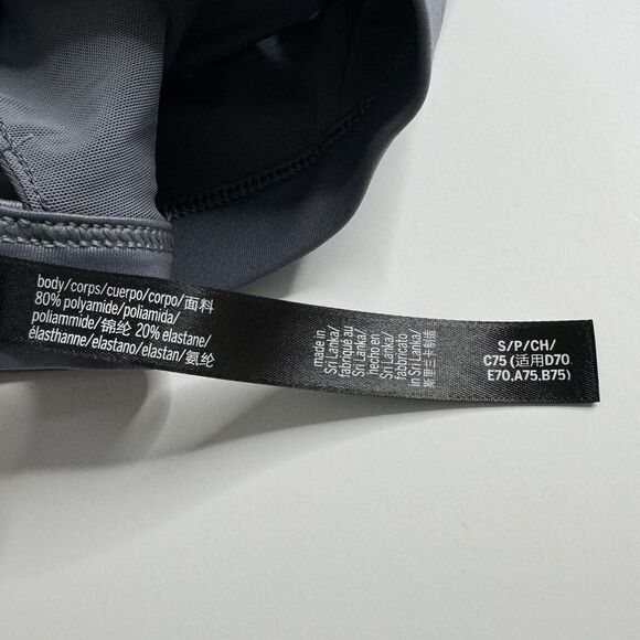 Victoria Sport Bra Size Small Gray Plunge Wire Free Victoria's Secret - Picture 4 of 4